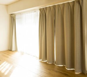 Cortina de linho para o quarto de casal