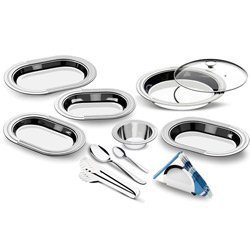 Jogo de Baixelas p Servir em Aço Inox